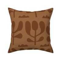 Organic Garden - Saddle brown on Sante Fe Tan - large sc