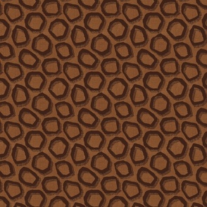 Modern Abstract Geometric Spots - Brown - Small