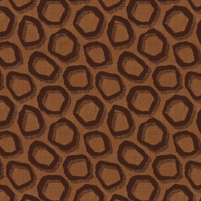 Modern Abstract Geometric Spots - Brown - Medium