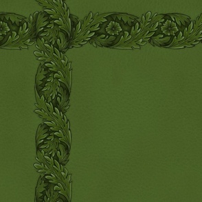 Moss mossy green acanthus leaf tile