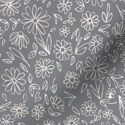 Daisy Garden on grey