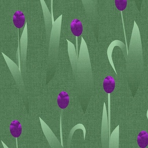 Tulips Purple 27in seamless repeat