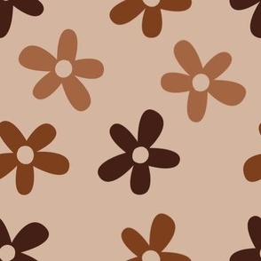 earth tones - retro flowers