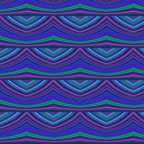 Psychedelic Funky Colorful Abstract Digital Striped Scale Pattern