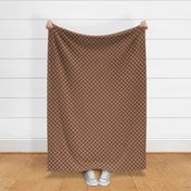Brown Checkerboard - 1 inch