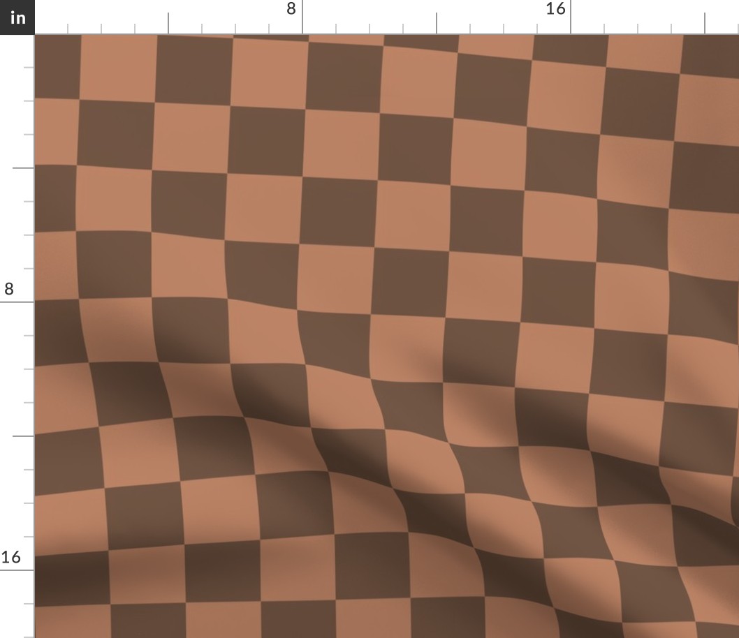 Brown Checkerboard - 2 inch