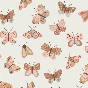 Butterflies in Neutrals - 1 1/2 inch