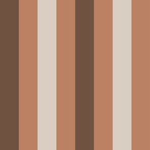 Brown and Tan Stripe - 1 inch