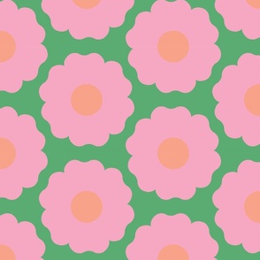 Green and Pink Floral - Large