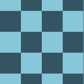 Blue Checkerboard - 2 inch