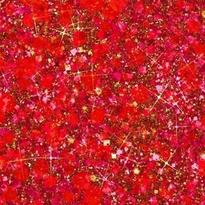 Red Valentine Confetti -- Solid Red Glitter -- PartyGlitter ech005 -- Glitter Valentine Red -- Red Solid Faux Glitter -- Simulated Glitter Look -- Red Solid Sparkles Print -- 25.00in x 60.42in VERTICAL repeat -- 150dpi (Full Scale)