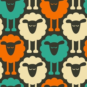 2671 A Large - funny retro sheep