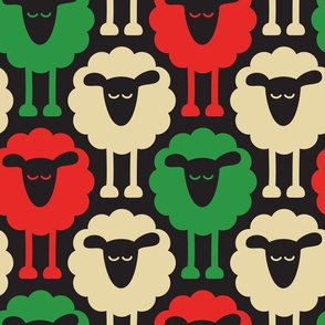 2671 B Large - funny retro sheep