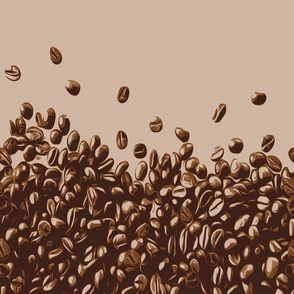 Earth tones coffee beans 