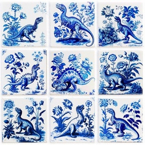 Dinosaur Delft Tiles