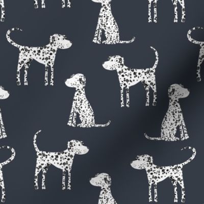 Dalmatian Dogs Charcoal Gray Small Scale