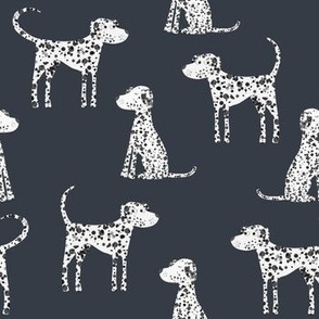 Dalmatian Dogs Charcoal Gray Small Scale