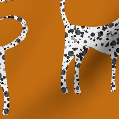 Dalmatian Dogs Burnt Orange Jumbo Large Scale