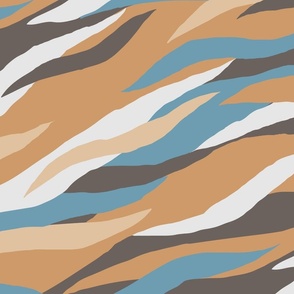 Abstract waves. Blue and brown.  Large