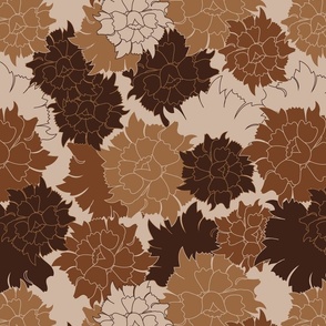 Awesome big beautiful flower looks like real 3D pattern brown beige white  combination color of daisy flower wallpaper
