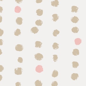 Dots Beige and baby pink