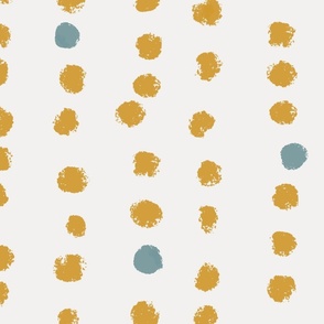 Dots mustard and teal