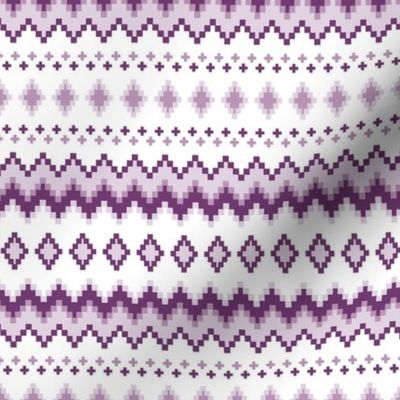 Purple and White Christmas FairIsle Sweater 6 inch