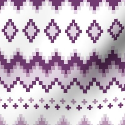 Purple and White Christmas FairIsle Sweater 12 inch