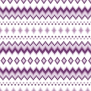 Purple and White Christmas FairIsle Sweater 12 inch