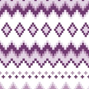 Purple and White Christmas FairIsle Sweater 24 inch