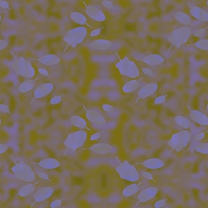 24" LARGE Brass/Lilac Background