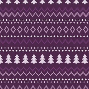 Purple Christmas Sweater 12 inch