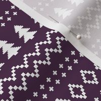 Plum Purple Christmas Sweater 6 inch