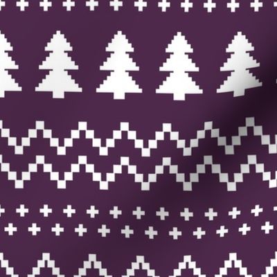 Plum Purple Christmas Sweater 12 inch