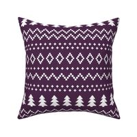 Plum Purple Christmas Sweater 12 inch