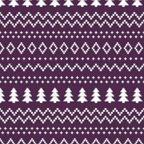 Plum Purple Christmas Sweater 12 inch