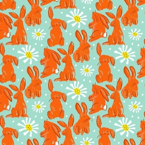 Year of the Rabbit -Orange and Mint - Small