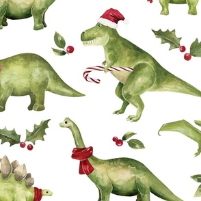 T-Rex Santa Christmas Dinosaurs 24 inch