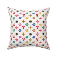 Louis Luxe Pup Fashion - white with brights