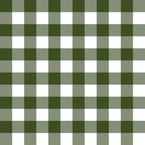 Green and White Christmas Plaid 6 inch