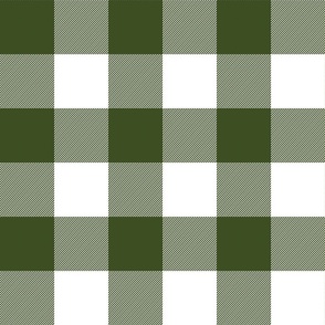 Green and White Christmas Plaid 12 inch