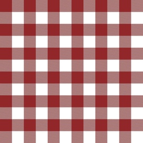 Red and White Christmas Plaid 6 inch