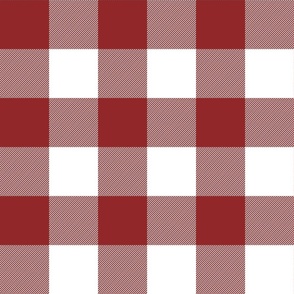 Red and White Christmas Plaid 12 inch