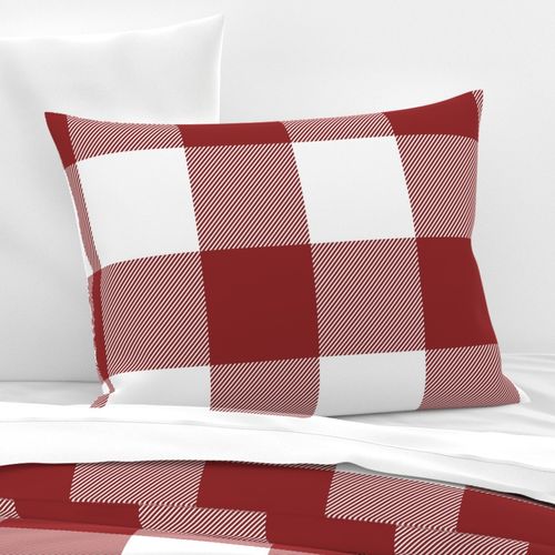 Red and White Christmas Plaid 24 inch