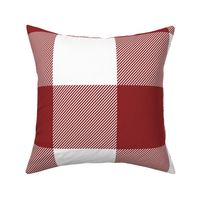 Red and White Christmas Plaid 24 inch