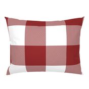 Red and White Christmas Plaid 24 inch