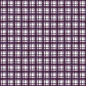 Dark Purple Watercolor Plaid 6 inch