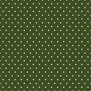 Christmas Green Polka Dots 6 inch