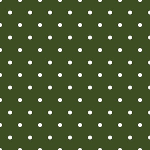 Christmas Green Polka Dots 12 inch