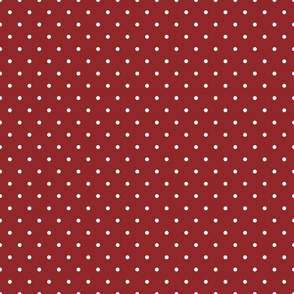 Red Christmas Polka Dots 6 inch